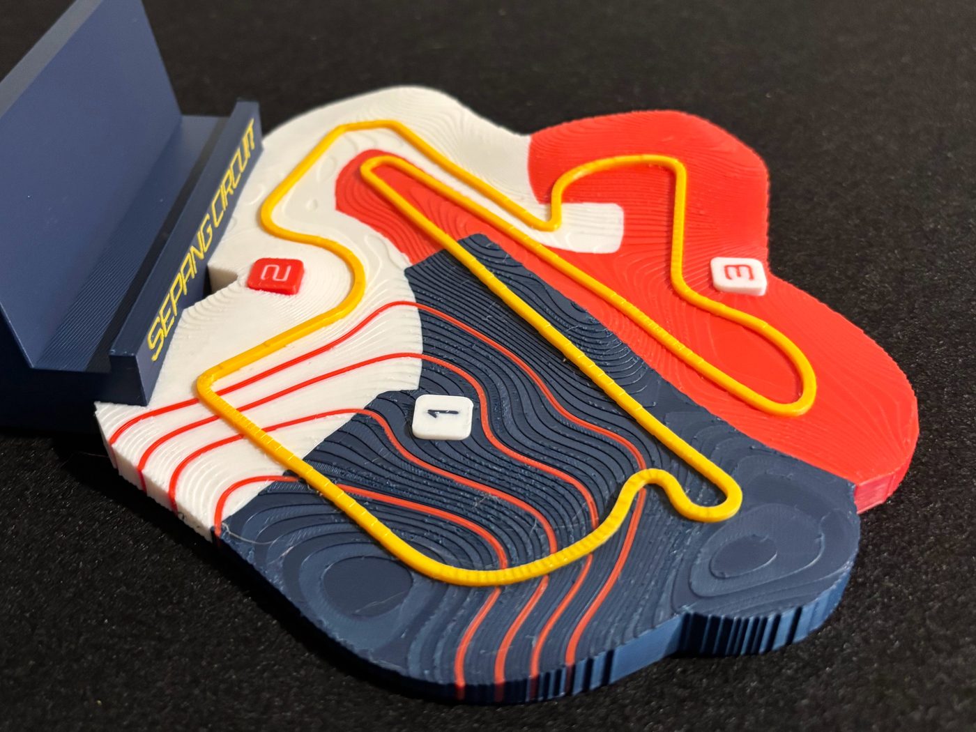Sepang relief map, printed